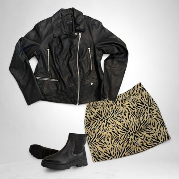 SONCY Tiger Animal Print Mini Skirt, NEW WITH TAGS! 1X, 2X, 3X - Picture 4 of 9